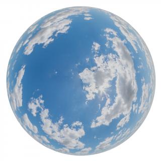 HDRi Skydome of Blue Clouded Sky 12K